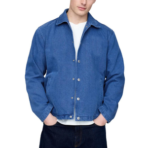 Vestes Coach Décontractées Tendance pour Hommes Printemps-Automne, Col Rabattable Traditionnel, Boutons Pression, Poches Utilitaires, Coupe-Vent - Product Image 1