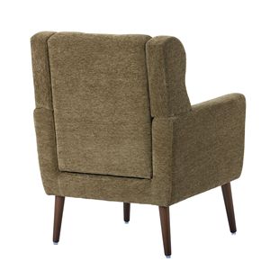 Poltrona Moderna Stile Mid-Century per Soggiorno, Comoda Sedia Imbottita in Tessuto Chenille con Imbottitura in Schiuma - Product Image 4