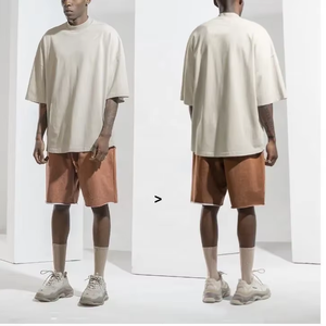 T-shirt streetwear surdimensionné personnalisé pour homme, épais, en Spandex/Coton, épaules tombantes, grande taille, respirant, séchage rapide - Product Image 4