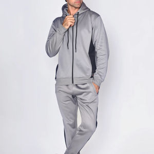 Ensemble de survêtement coupe-vent en nylon pour homme : pantalon et sweat-shirt zippés en polyester, deux pièces - Product Image 1