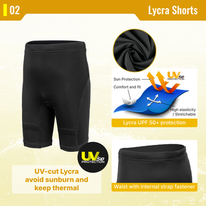 Shorts de bain thermiques pour enfants Aropec UPF 50+ avec sangle interne et coutures plates, pantalons de sport aquatiques pour enfants OEM/ODM - Product Image 3