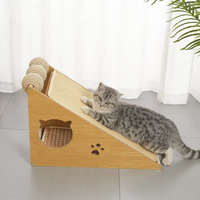 Griffoir vertical triangulaire de luxe moderne en sisal pour chat, anti-chute, tapis d'escalade pour chat, carton 4 niveaux antidérapant