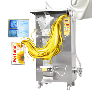Machine d'emballage automatique verticale pour liquides (huile / miel / café liquide) en sachet de 1 litre, emballage automatique d'huile - Product Image 1
