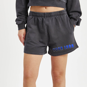 Shorts de Mujer Estilo Urbano, 100% Algodón Francés, Lavado Ácido, con Logotipo Personalizado, Ligeros, Estilo Hip Hop, OEM/ODM - Product Image 5