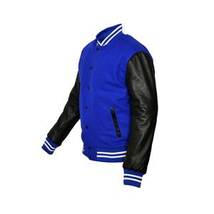 Wholesale Custom Print <b>Leather</b> Sleeves Breathable Full Sleeves Men's High Street Varsity <b>Jackets</b> Wool Body Winter <b>Long</b> Clothing - Product Image 1
