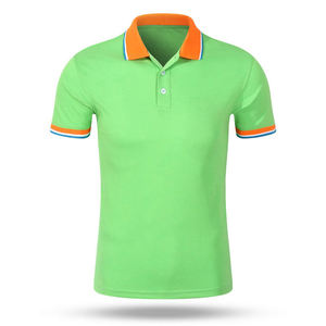 Men's White Cotton Golf Shirts for Shirt Short Sleeve <b>Orange</b> Collar Casual Solid Color Breathable Knitted Fabric Regular Fit - Product Image 3