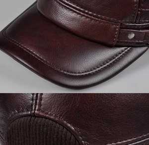 Unisex Brown Cotton Breathable <b>Flat</b> Cap Adjustable Outdoor Casual <b>Hat</b> for Adults Four Seasons Wear - Product Image 6