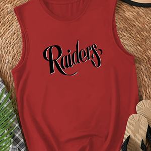 Raiders in Cursive Font Women's Casual Knitted Vest with Front Logo Spandex/Polyester - Product Image 3