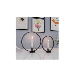 Hexagonal Black Metal Candle Holder For Weddings <b>Festive</b> Events <b>Top</b> Rated Handmade Candle Iron Stand For Home Decor Tabletop - Product Image 4