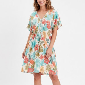 Robe de plage pour femmes, imprimée, légère, coupe ample, pour les vacances et les journées à la plage - Product Image 1