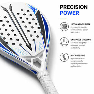 Raquette de padel professionnelle 3K 12K 18K en fibre de carbone, forme diamant, surface rugueuse, noyau EVA, fabricant OEM ODM personnalisé, équipement sportif - Product Image 3
