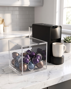 Boîte à dosettes de café en acrylique avec couvercle Organisateur parfait pour les dosettes de café, ajoutant de l'élégance à votre expérience de café - Product Image 2
