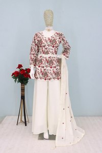 Blusa Corta de Algodón con Estampado Floral, Estilo Kurta Peplum, Elegante, para Mujer, Estilo Indio y Pakistaní, Ideal para Fiestas en la Playa - Product Image 2