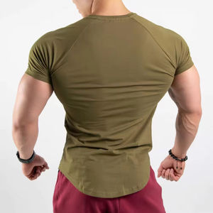 T-shirts pour hommes en tissu jersey uni, 100% coton respirant, confortables pour l'été, personnalisables avec logo frontal, disponibles en gros, toutes couleurs - Product Image 5