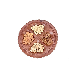 Plateau de service pour fruits secs en bois, forme de fleur, taille personnalisable, design attrayant et élégant - Product Image 2