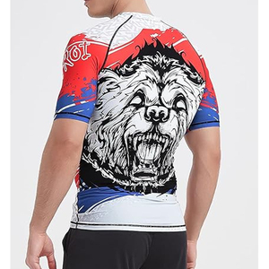 Custom Men Rash Guard <b>Compression</b> T <b>Shirt</b> Short Sleeve UV Protection Swim <b>Shirt</b> Quick Dry Bulk Supplier - Product Image 3