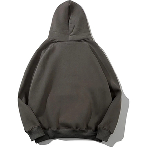 Sudadera con Capucha para Hombre, Color Gris Oscuro, 100% Algodón, Felpa, con Bolsillo Canguro, Manga Larga, Estilo Casual, Ecológica - Product Image 2