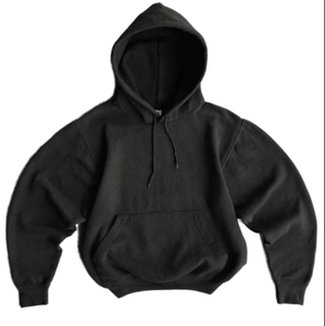 Sudadera con Capucha Lisa de Alta Calidad Sin Cordones, Sudadera Corta para Hombre, Sudadera Personalizada de Algodón Oversize con Hombros Caídos, Estilo Urbano - Product Image 1