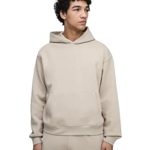Sweat-shirt à capuche ample pour homme OEM, sans cordon de serrage, avec poche kangourou et épaules tombantes, personnalisable, fabrication usine - Product Image 1