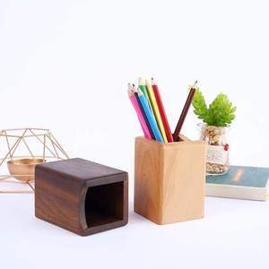 Natural <b>Wooden</b> Pen Holder for Desk <b>Rustic</b> Pencil Holder Office Desk Organizer Workspace Accessories - Product Image 2
