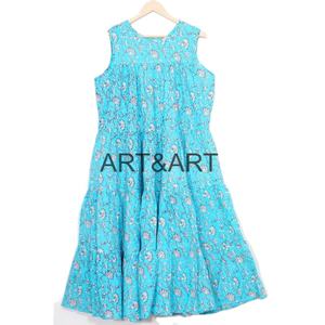 Vestidos Casuales de Verano para Mujer, Cómodos y Elegantes, Maxi sin Mangas, Estampado Floral Digital, Algodón Vintage, Sexy, para Club, Cuello Redondo, con Bolsillos - Product Image 1