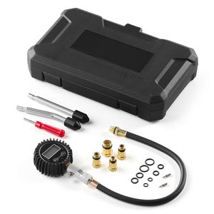<b>Diagnostic</b> <b>Tools</b> Kit Engine Cylinder Compression Tester with 4 Straight Adapters Pressure Gauge Range 10 to 200 PSI - Product Image 1