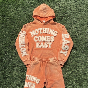 Ensemble de survêtement vintage brodé personnalisé pour homme, coupe-vent, écologique, épais, avec veste et pantalon de sport, effet délavé - Product Image 4