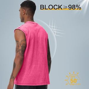 Débardeurs Homme Personnalisés à Logo Brodé Respirants Coupe Musclée Unie Sans Manches pour Entraînement en Mélange Polyester/Coton – Prix Usine - Product Image 4