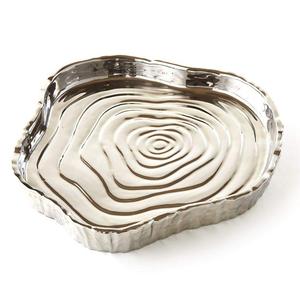 Wholesale Coffee Tea Table Serving Platter Stainless Steel Metal Platter - Product Image 2