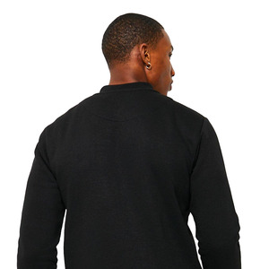 OEM Customized Men's Classic Full <b>Zip</b> Bomber Jacket With Stand Collar With Ribbed Cuffs Casual Lightweight Men's Black Jacket - Product Image 3