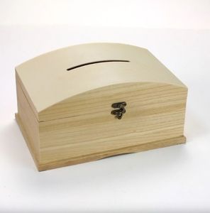 Boîte à monnaie en bois avec fente pour pièces, clip de verrouillage, conteneur de rangement pour espèces, pièces de monnaie, bijoux, épargne, style rustique, haute qualité, artisanat - Product Image 2