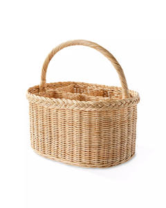 Cesta Redonda de Almacenamiento para Niños, Cesta Minimalista de Mimbre Natural, Contenedor Simple y Bonito para Juguetes de Bebé, Ecológico para Niños - Product Image 1