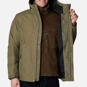 Veste de ski pour homme, faible MOQ, hiver, neige, avec capuche, fermeture éclair avant, plusieurs poches et taille ajustable. - Product Image 3