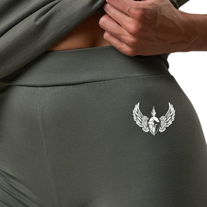 Pantalones Cortos de Ciclismo Verde Oliva para Mujer, Cintura Alta, Ropa Deportiva, Elásticos, para Entrenamiento, Fitness y Ejercicio - Product Image 5