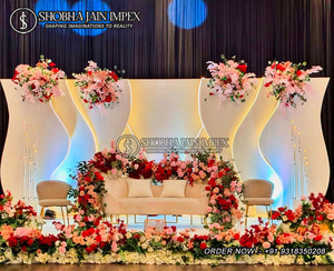Escenario de Boda de Ensueño Estilo París, Diseño de Puerta Temática, Color Blanco, Escenario Moderno - Product Image 4