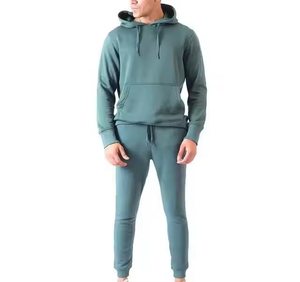 ชุดวอร์มผ้าฟลีซสีเทาแบบ unisex มีฮู้ด แขนยาว มีกระเป๋าข้าง แห้งเร็ว ปิดด้วยเชือกผูก ระบายอากาศได้ดี สไตล์มินิมอล - Product Image 4