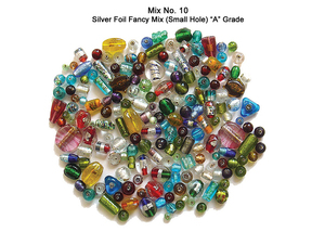 Indian Handmade Item Silver Foil Fancy Small Hole Mix Glass <b>Beads</b> <b>Crystal</b> Lampwork and Glass Mix Color Best Wholesale Price - Product Image 2