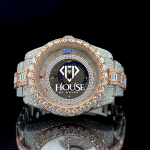 Reloj de Lujo con Diamantes Moissanite, Acero Inoxidable, Estilo Hip Hop, Movimiento Automático, Regalo para Hombre - Product Image 1