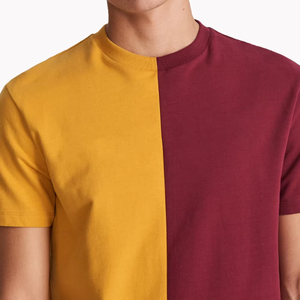 Camiseta Duradera y Cómoda de Corte Ajustado para Hombre, Camiseta de Cuello Redondo con Diseño de Dos Colores, Ropa Masculina, Estilo Casual de Diseñador, Camiseta Lisa - Product Image 4