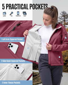 Chaqueta Softshell para Mujer, Material de Poliéster, Color Sólido, Resistente al Viento, Diseño Personalizable con Logotipo - Product Image 5