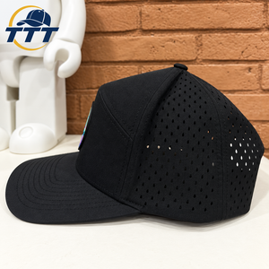 Gorra de Golf Personalizada de 7 Paneles con Logotipo de Goma, Transpirable, con Cierre a Presión, Corte Láser, Venta al Por Mayor, Fabricante Vietnamita, OEM, ODM, Fábrica de Gorras Deportivas - Product Image 2
