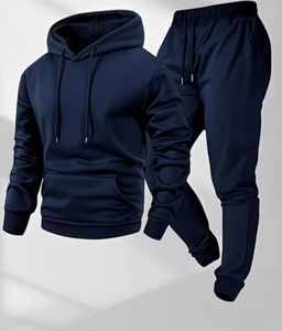 Chándal Gris con Capucha para Hombre, Ropa Casual de Longitud Completa con Bolsillos Laterales, Cierre con Cordón, 100% Algodón, Transpirable, Corte Regular - Product Image 6