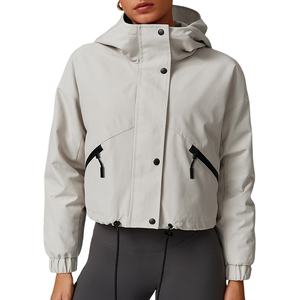 2025 femmes mode extérieur hiver manteau blanc canard imperméable chaud à capuche bouffant veste cordon ourlet col montant haute rue - Product Image 1