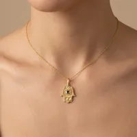 Collier fantaisie en chaîne avec petites pierres CZ, plaqué or 18 carats, dernier design, style minimaliste élégant, pendentif pour mariage, vente en gros