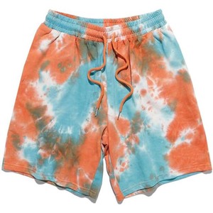 Pantalones cortos deportivos informales de primera calidad para hombre, color naranja, con cintura elástica - Product Image 1