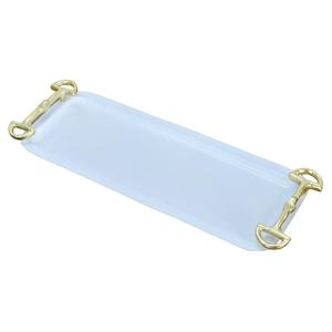Breakfast <b>Serving</b> <b>Tray</b> With <b>Gold</b> Horse Bit Handles Metal <b>Trays</b> Restaurant Supplies Custom Color And Size Decorative <b>Trays</b> Latest - Product Image 3