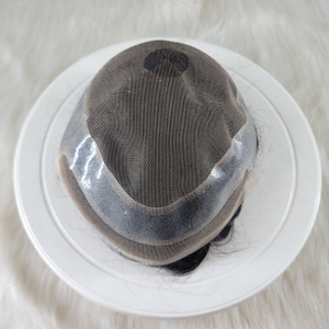 วิกผมผู้ชายผมอินเดีย ทำจากผมแท้ 100% แบบเรมี่  ระบบผมมนุษย์  แบบดับเบิ้ลดรอน  ถักด้วยมือ  แบบเส้นเดี่ยว - Product Image 4