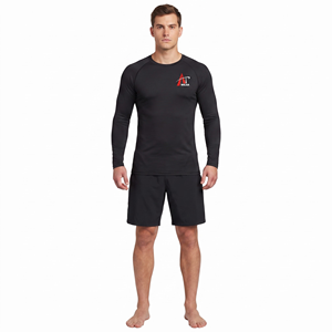 Camiseta de Compresión Negra de Manga Larga de Secado Rápido para Hombre - Product Image 1