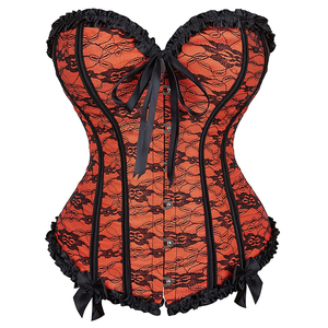 Women's Goth <b>Punk</b> Plus-Size Zipper Leather Lace Corset Shapewear Hip Enhancer Satin Fabric Quick Dry Firm Control Seamless - Product Image 1