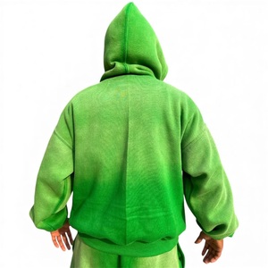Survêtement homme personnalisé style gothique coupe classique imprimé délavé à l'acide, 100% coton épais, coupe-vent, séchage rapide, taille moyenne à haute, délavé à l'acide - Product Image 5